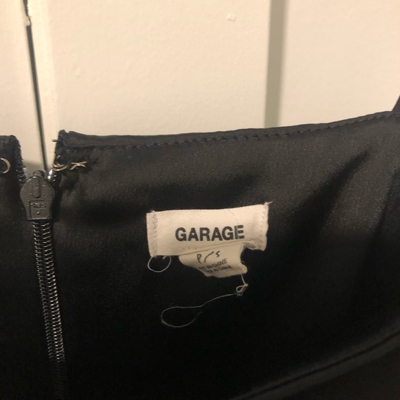 (188) Black Silk Mini Slip Dress - Picture 6 of 7